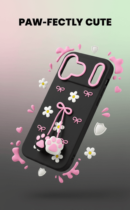 3D Cat Paw Daisy Case