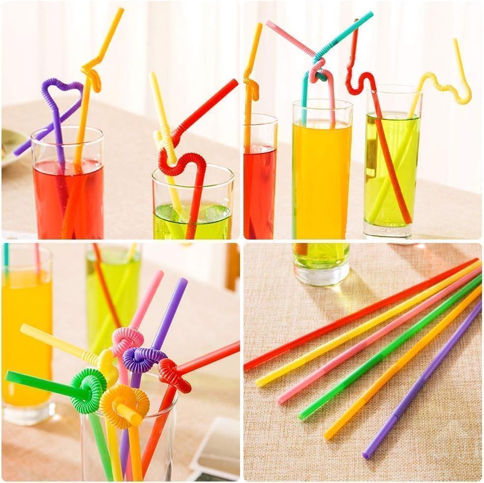 Colorful Flexible Drinking Straws