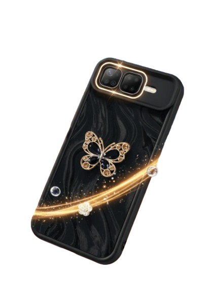ElegantGlow Butterfly Back Case